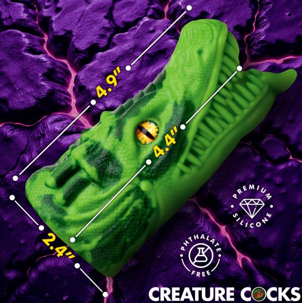 CREATURE COCKS DRAGON TAMER SILICONE STROKER GREEN