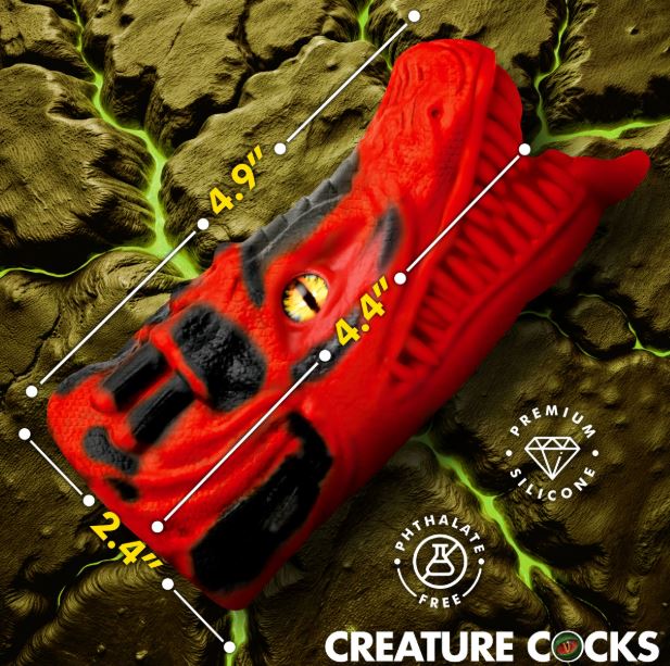 CREATURE COCKS DRAGON TAMER SILICONE STROKER RED