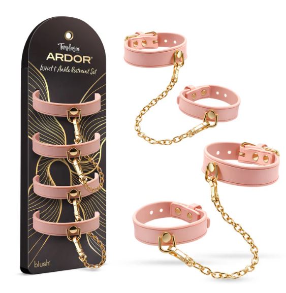 TEMPTASIA ARDOR WRIST & ANKLE RESTRAINTS PINK