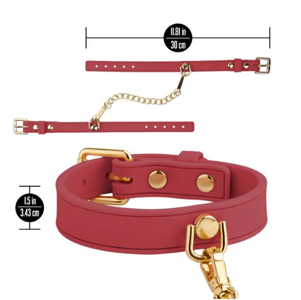 TEMPTASIA ARDOR WRIST & ANKLE RESTRAINTS BLACK RED