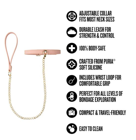 TEMPTASIA ARDOR COLLAR & LEASH PINK