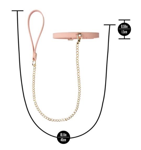 TEMPTASIA ARDOR COLLAR & LEASH PINK