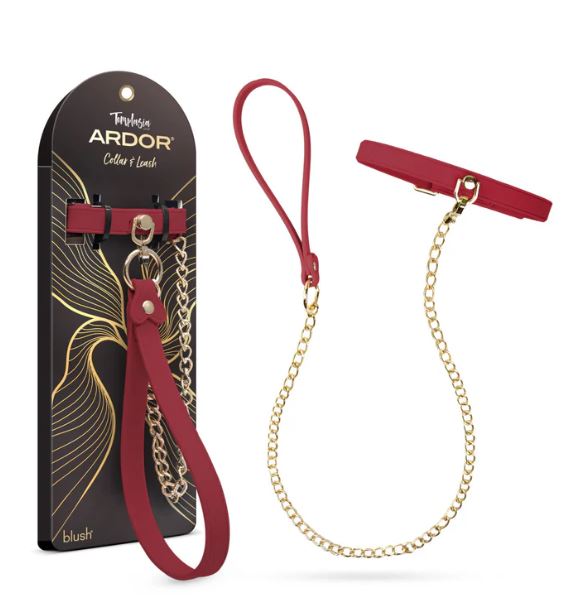 TEMPTASIA ARDOR COLLAR & LEASH RED