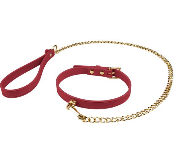 TEMPTASIA ARDOR COLLAR & LEASH RED