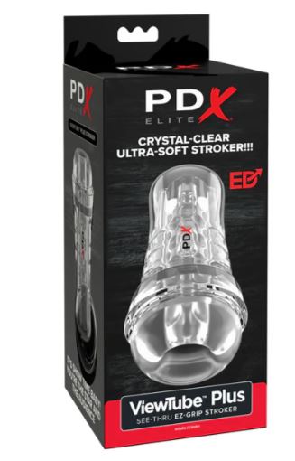 PDX Elite ViewTube See-Through EZ/Grip Stroker – Clear