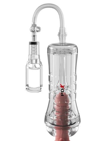 PDX Elite ViewTube VAC XXL Pump See-Through EZ Grip Stroker