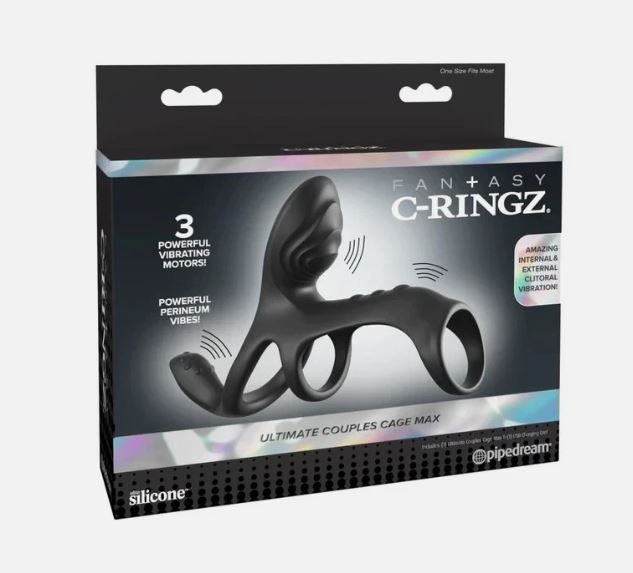 Fantasy C-Ringz Ultimate Couples Cage Max – Black