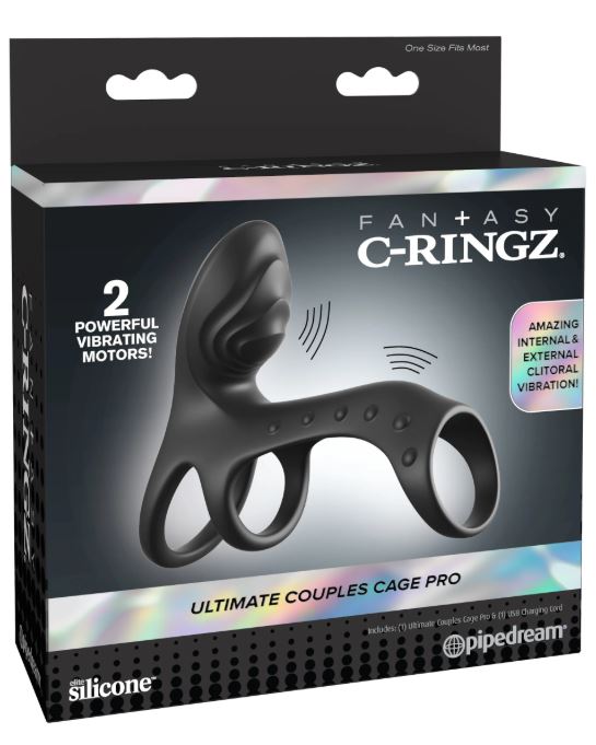 Fantasy C-Ringz Ultimate Couples Cage Pro – Black