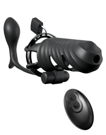 Fantasy C-Ringz Vibrating Cock Blocker Ass-Gasm Plug – Black