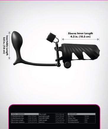 Fantasy C-Ringz Vibrating Cock Blocker Ass-Gasm Plug – Black