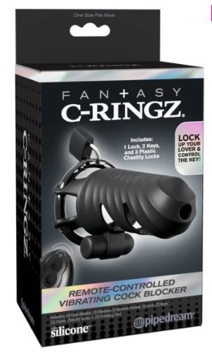 Fantasy C-Ringz Vibrating Cock Blocker – Black