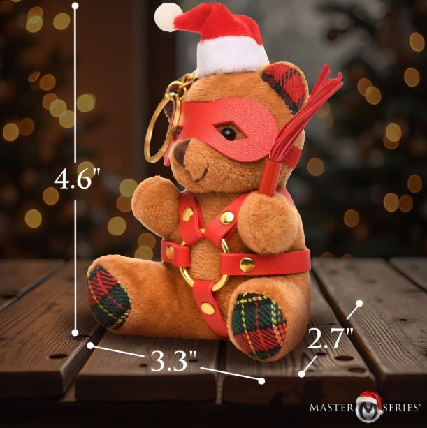 MS HOLIDAY BONDAGE BEAR KEYCHAIN BROWN