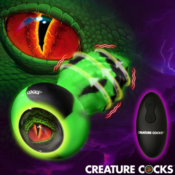 CREATURE COCK EYE OF THE SPAWN VIBRATING/ SQUIRMING BUTT PLUG
