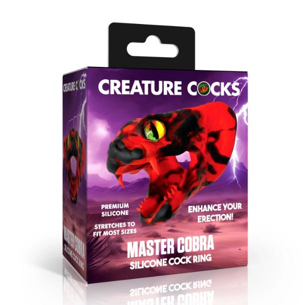 CREATURE COCK MASTER COBRA SILICONE COCK RING RED