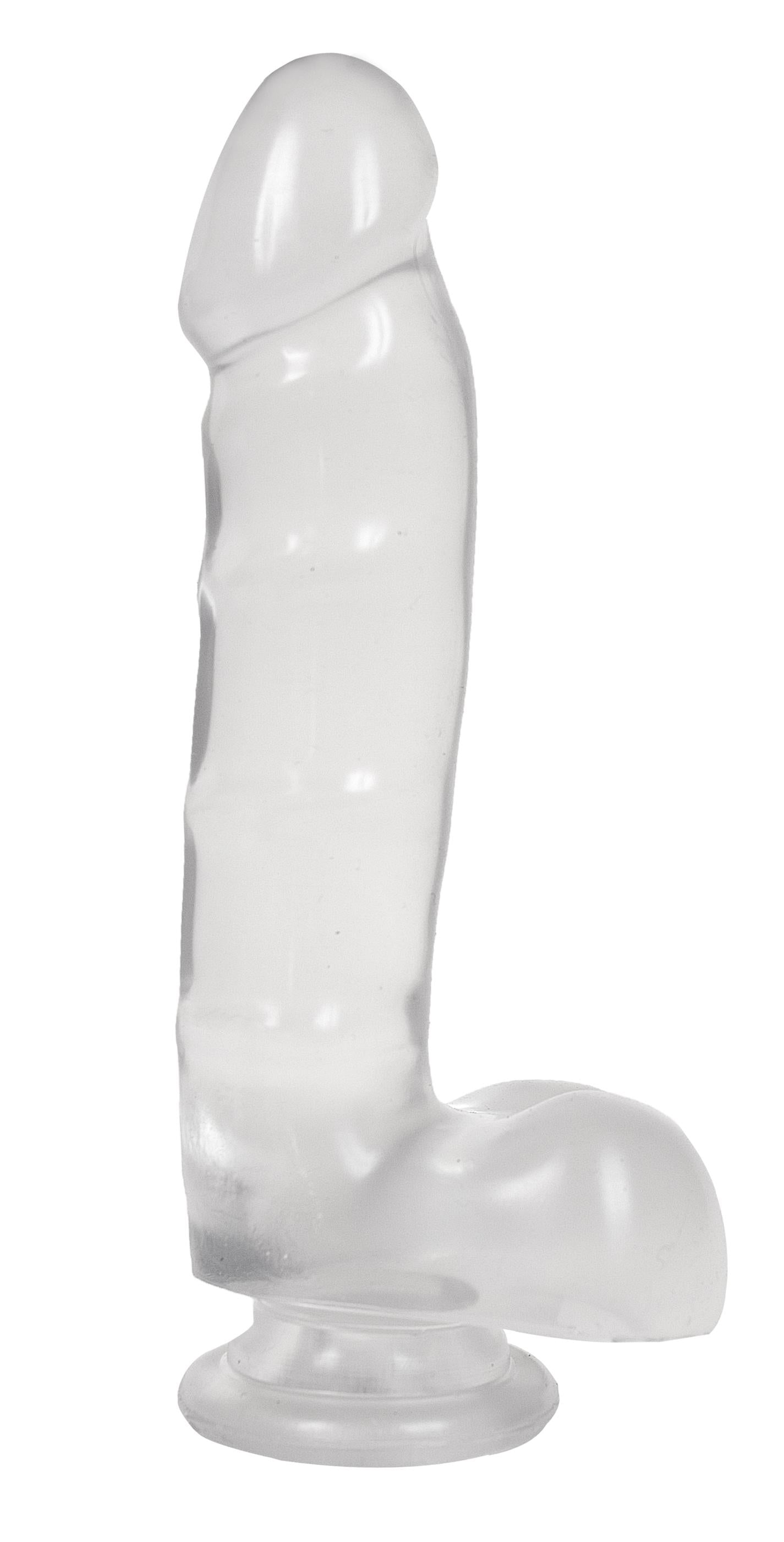 JELLY COCK & BALLS W/SUCTION CUP DIAMOND