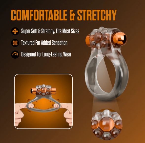 STAY HARD VIBRATING COCK RING SET W/SLEEVE MULTI