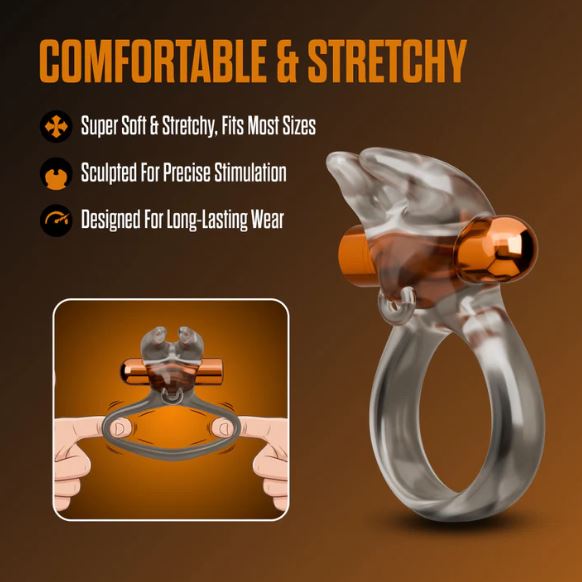 STAY HARD VIBRATING COCK RING SET W/SLEEVE