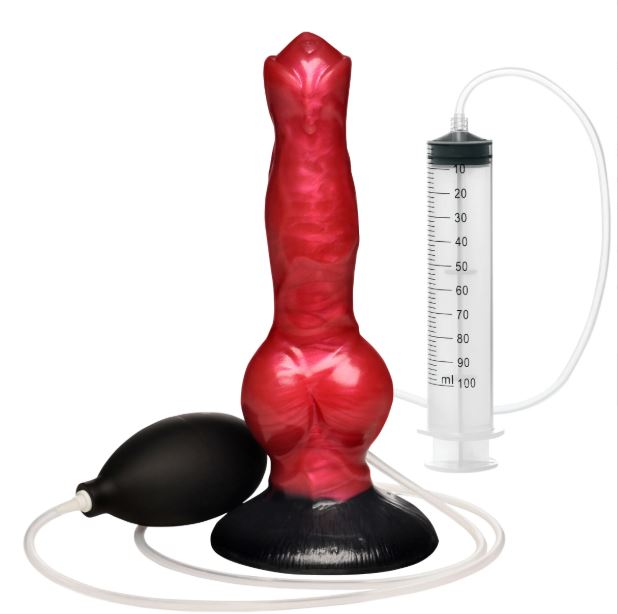 CREATURE COCK HELL HOUND SQUIRTING SILICONE DILDO