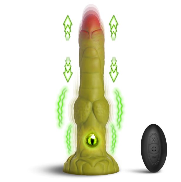 CREATURE COCK EYEGOR THRUSTING VIBRATING SILICONE DILDO
