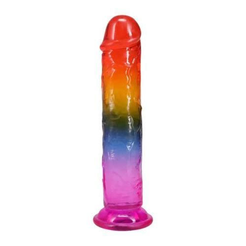 CRYSTAL JELLIES 7.5IN DONG RAINBOW
