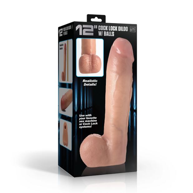 Cock Lock Dildo with Balls – 12"