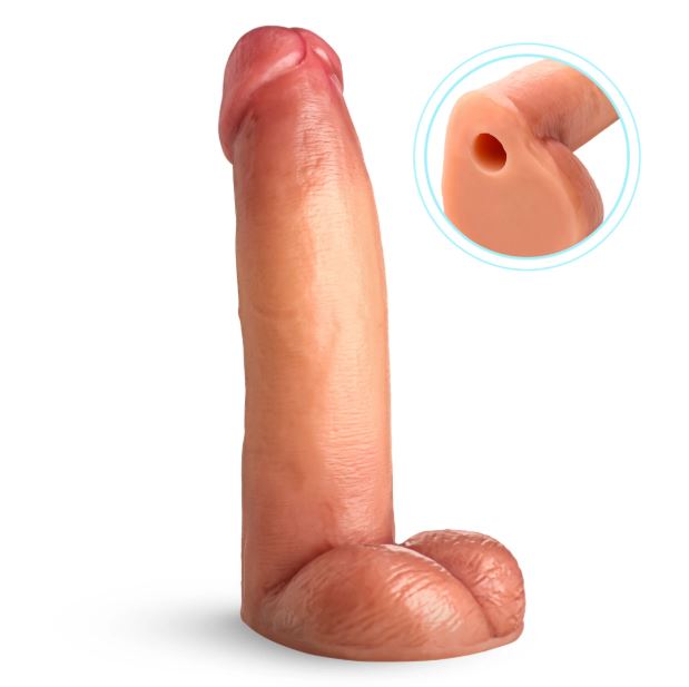 COCK LOCK DILDO W/BALLS 8 "