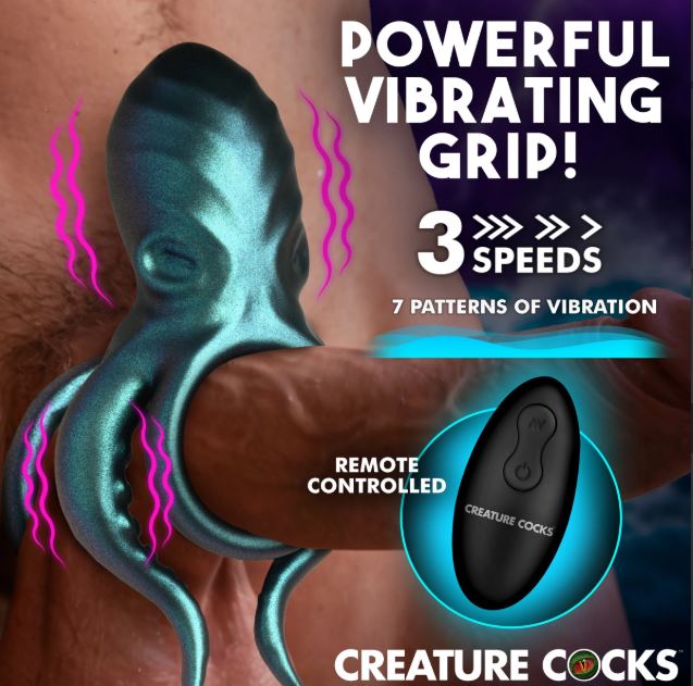 OCTO GRIP VIBRATING SILICONE COCK RING