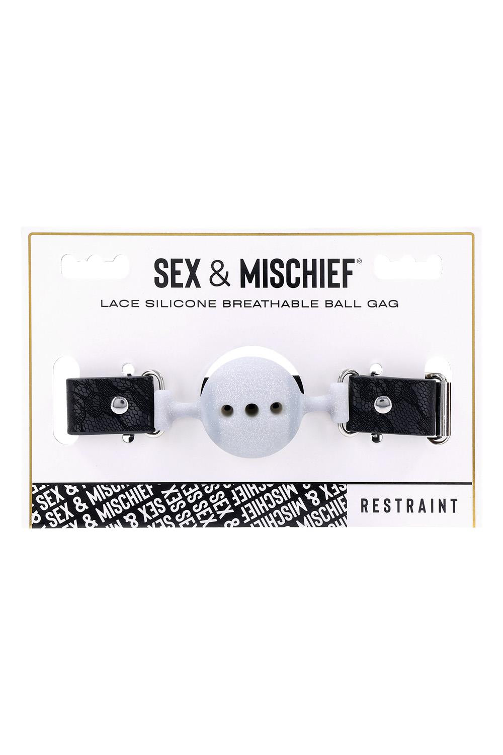 LACE BREATHABLE BALL GAG SILICONE
