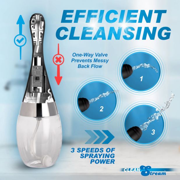 AUTOMATIC ENEMA BULB W/5 JET PREMIUM SILICONE NOZZLE