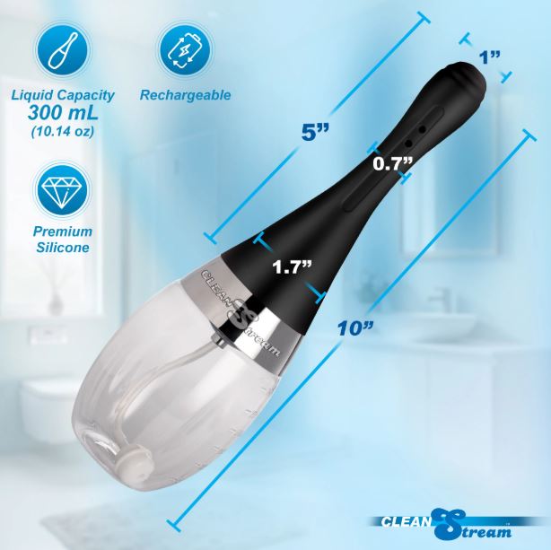 AUTOMATIC ENEMA BULB W/5 JET PREMIUM SILICONE NOZZLE
