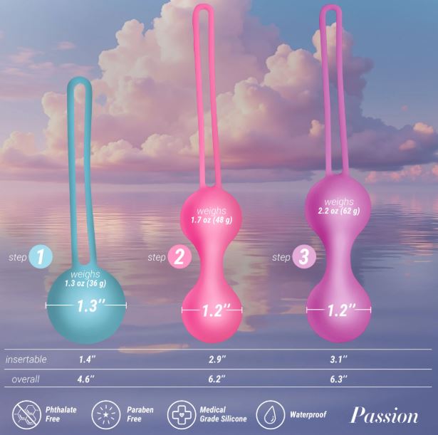 PASSION SILICONE WEIGHTED KEGEL BALL SET