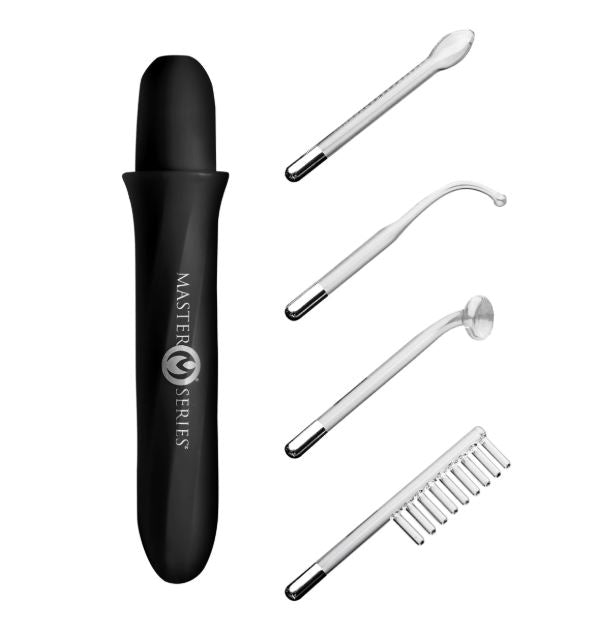 MASTER SERIES ELEKTRAWAND RECHARGEABLE VIOLET WAND W/ATTACHMENTS BLACK