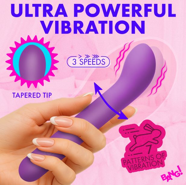 G-SPOT FLEXIBLE SILICONE VIBRATOR PURPLE