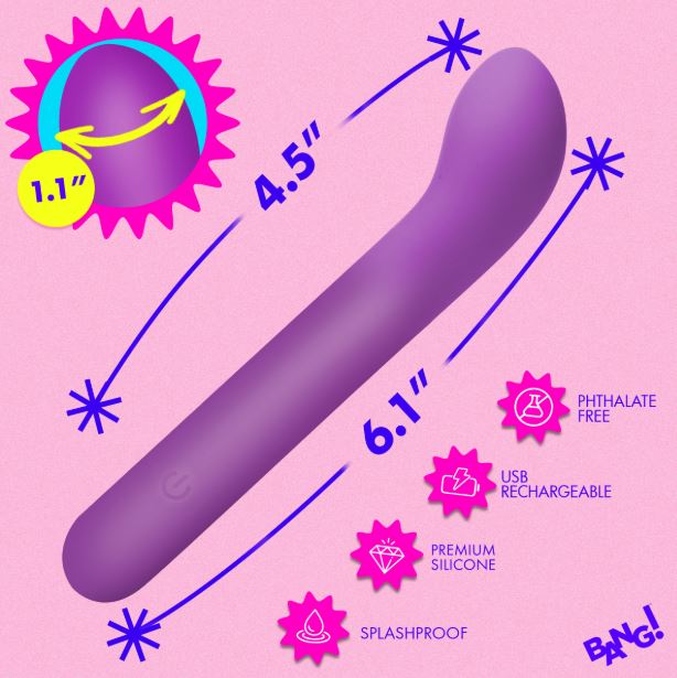 G-SPOT FLEXIBLE SILICONE VIBRATOR PURPLE