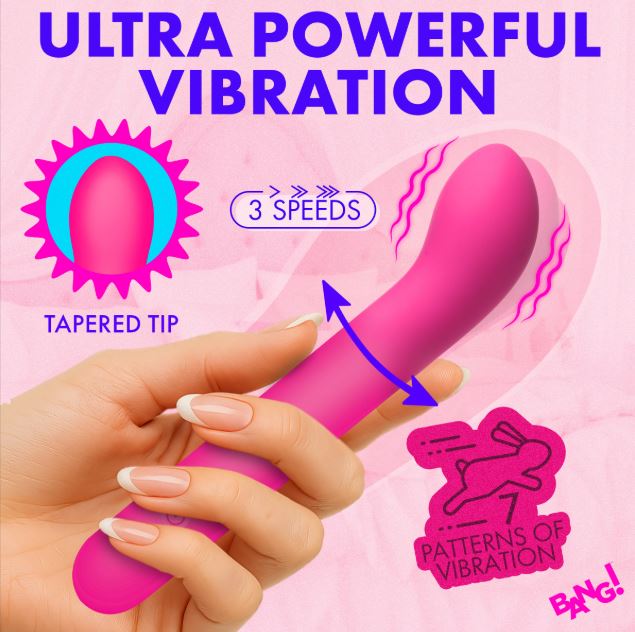 G-SPOT FLEXIBLE SILICONE VIBRATOR PINK