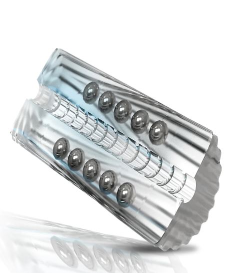 MSTR B8 CLEAR-VIEW BEADED STROKER BALLS TO THE WALL