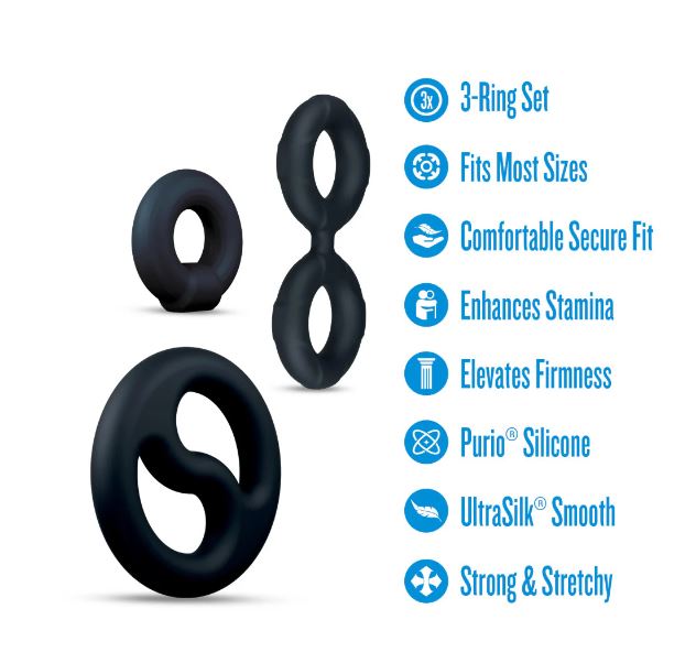 PERFORMANCE PLUS THROTTLE 3 PIECES SET COCK RING&BALL