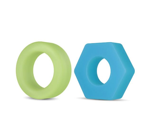 PERFORMANCE PLUS FLASH 2 COCK RING SET GLOW IN THE DARK