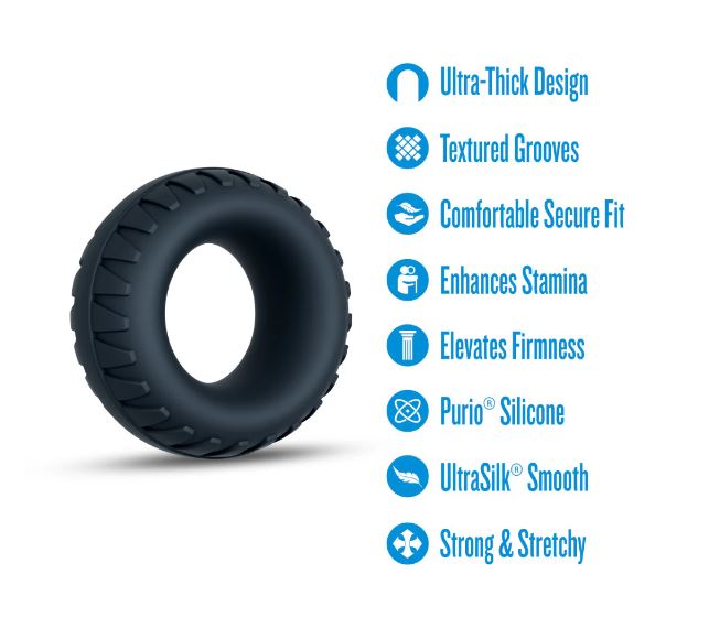 PERFORMANCE PLUS TRACTION TEXTURED COCK RING THICK