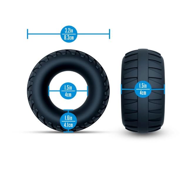 PERFORMANCE PLUS TRACTION TEXTURED COCK RING THICK