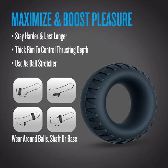 PERFORMANCE PLUS TRACTION TEXTURED COCK RING THICK