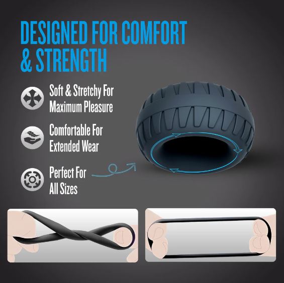 PERFORMANCE PLUS TRACTION TEXTURED COCK RING THICK