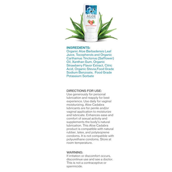 ALOE CADABRA ORGANIC LUBE STRAWBERRY 2.5 OZ