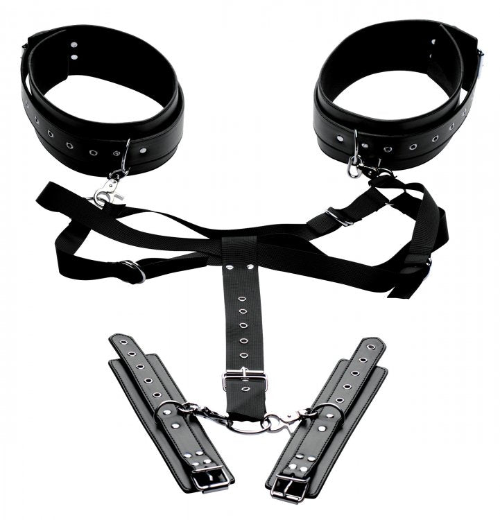 MASTER SERIES AQUIRE THIGH HARNESS & WRIST CUFFS