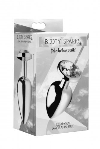 BOOTY SPARKS CLEAR GEM LARGE ANAL PLUG