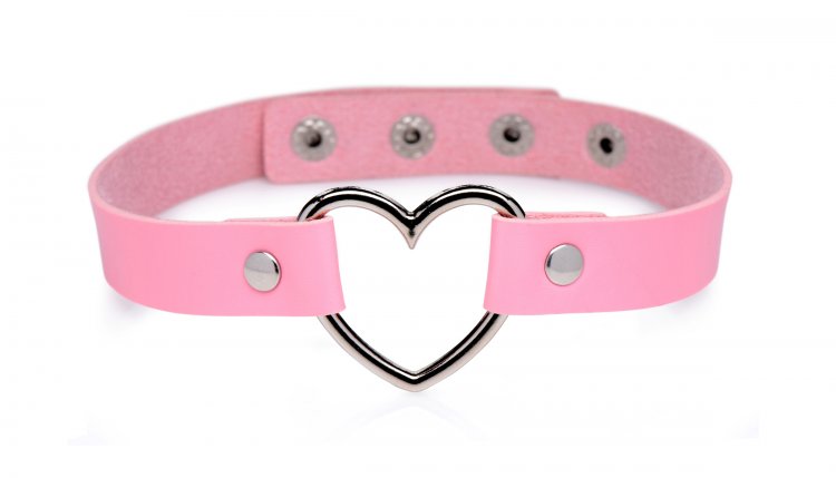 Master Series Dark Heart Chrome Heart Choker – Pink