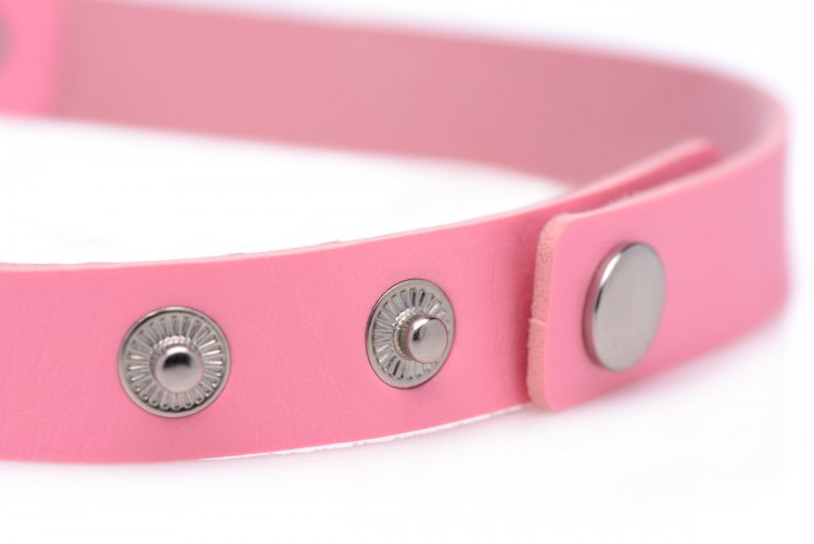Master Series Dark Heart Chrome Heart Choker – Pink