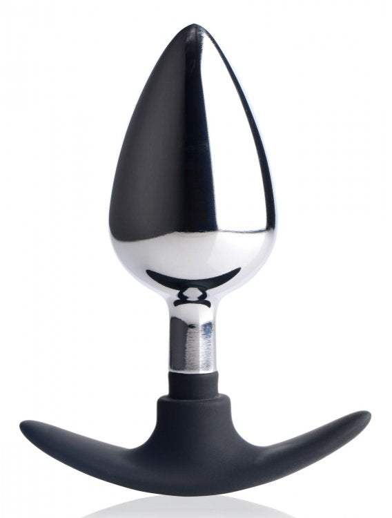 MASTER SERIES DARK INVADER METAL & SILICONE ANAL PLUG LARGE
