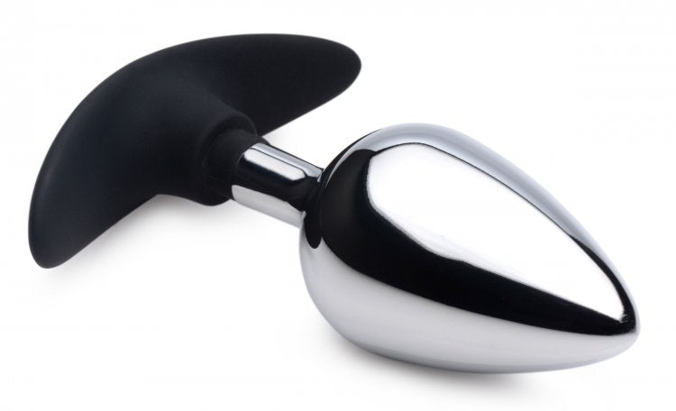 MASTER SERIES DARK INVADER METAL & SILICONE ANAL PLUG LARGE