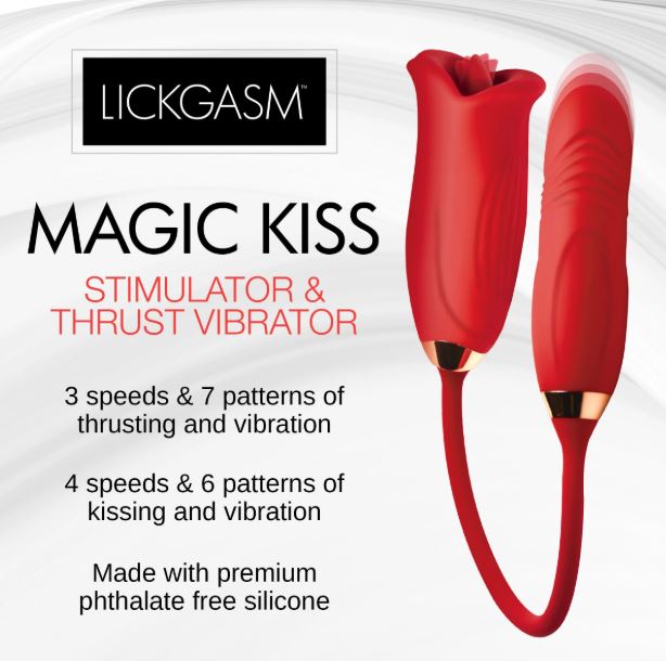 LG MAGIC KISS CLIT STIM W/ THRUSTING VIBE